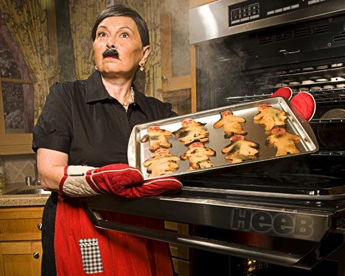 Roseanne Barr Dressed as Hitler Baking Cookies Heeb Magazine Roseanne Barr Dressed as Hitler Baking Cookies Heeb Magazine